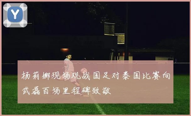 杨莉娜现场观战国足对泰国比赛向武磊百场里程碑致敬